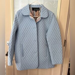 Weatherproof powder blue diamond quilted button barn coat with lining M/M unisex